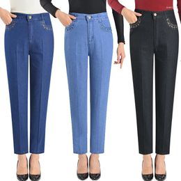 Women's Jeans High Waist For Women Stretch Denim Pants Mom Jean Straight 2024 Summer Casual Comfort Cropped Trousers
