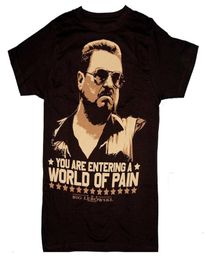 Adult Brown Movie The Big Lebowski Entering A World of Pain Walter Tshirt Tee Cool Casual pride t shirt men Unisex Fashion4023986