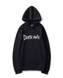 Death Note Solid Colour Letter Printed Hoodies Harajuku Hip Hop Streetwear Men Women Anime Hooded Sweatshirt Pullover Hoodie Tops 22755537