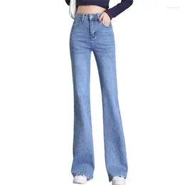 Women's Jeans Women's 2024 High Waist Micro Flare Girls Fashion Boot Cut Pants Bell Bottom Denim Trousers