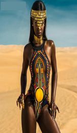 African style one piece swimsuit bikinis bathing suits digital print costumi da bagno sexy swimwear thong swimsuits for women3774734