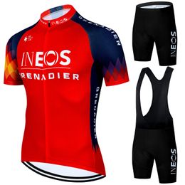 INEOS Cycling Uniform Mens Blouse Mtb Clothing Professional Shirt Jersey Shorts Man Bike Outfit Pants Bib Short Sports Set Gel 240511