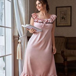Denilyn Summer Sexy Dress Plus Fat Plus Relaxed Casual Home Furnishing Thin Home Sleeping Dress for Women