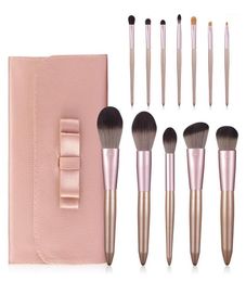 Arrival 12pcs Makeup Brushes Set With Luxury Pink Bag Foundation Contour Eye Powder Cosmetic Tools Synthetic Hair Kit19524273