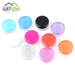 Storage Bottles 50pcs Cosmetic Empty Jars Pot Box Nail Container Bead Makeup Cream Plastic Round Refillable