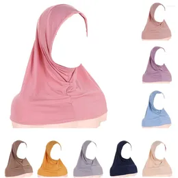 Ethnic Clothing One Piece Amira Hijab Muslim Women Turban Head Scarf Wrap Shawl Pull On Ready To Wear Islamic Niab Nikab Instant Headscarf