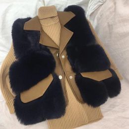 Jackets Baby Girl Winter Clothes Kids Boutique Fashion Korean Vest Coat Imitation Fur Warm Waistcoat Solid Color Button Suit Collar