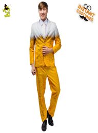 Mens Oktoberfest Suit Beer Role Play Fancy Dress Adult Beer Suit Deluxe Male Halloween Party Outfits With Tie6840767