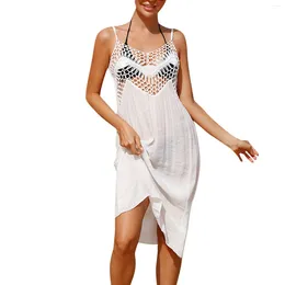 Crochet Weave Bikini Cover Up Beach Long Dress Sexy Swimsuit Women See-through Summer Bathing Suit Beachwear Ups