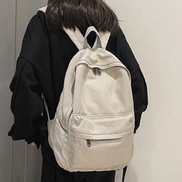 Backpack High Quality Canvas Women Man Laptop Backpacks Student Double Shoulder Bag Korean Style School For Teenager Girls