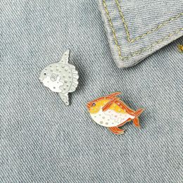 Brooches Underwater World Enamel Pin Custom Cute Tropical Fish Lapel Pins Brooch Bag Clothes Badge Animal Jewellery Gifts For Kids Friends