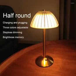 Table Lamps Decorative Light Dimmable Eye- Wholesale Gift Desk Lamp Usb Touch Dimming Metal Bar