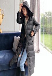 Women039s Down Parkas Parka Coat Extra Maxi Long Winter Jacket Women Hooded Pocket Zipper Female Lady Windbreaker Overcoat Ou926103873290