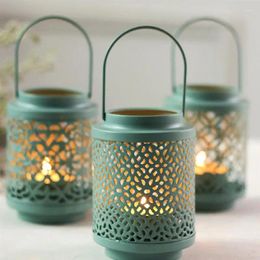 Candle Holders Holder Vintage Lantern Iron Art Candlestick Tabletop Home Decoration Candles Stand Wedding Centerpieces