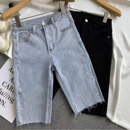 Women's Jeans Women High Waist Female Summer Vintage Solid Color Loose Trousers Pants Casual Ripped Denim Harem G110