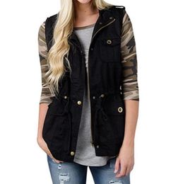 Womens Winter Zipper Sleeveless Waistcoat Vest Lady Fashion Quilted Gilet Coat Jacket Tops5066550