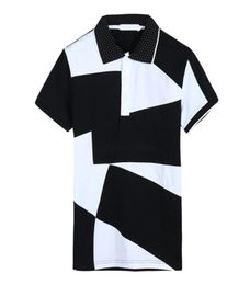 Designer Polo Shirt Male Summer Fashion New Men 039S Black and White Stitching Cotton Short Polo Sleeved Polo Shirt Slim Men 5x5665311
