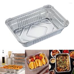 Take Out Containers 10pcs Disposables Tray Thickened Container Box Aluminums Foils Cookware Pans For Cooking And Storing