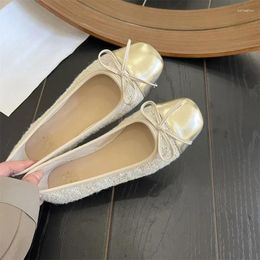 Casual Shoes Women's Autumn Ballet Flats Leather Round Head Shoe Flat Classic Breathable Style Ladies Single Loafers