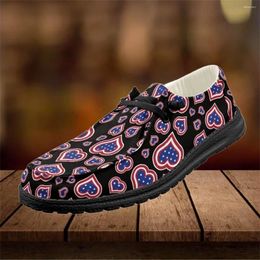 Casual Shoes INSTANTARTS Summer Slip-on Flats American Flag Love Design Print Women Sneakers Patriotic Outdoor Comfort