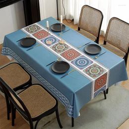 Table Cloth D53 Tablecloth Waterproof And Oil-proof Household No-wash Nordic Style Mat Coffee PVC High-end Desk Ins Styl