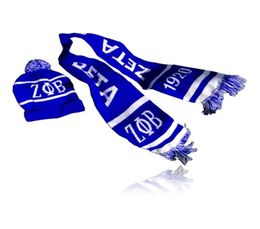 Hats Scarves Gloves Sets ZETA PHI BETA Sororit Hat Scarf Set Of And For Women Girl Warm Beanies ZPB Ring Pompoms Winter Hats1570108