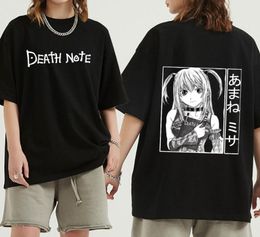 Men039s TShirts Japanese Anime Death Note Funny T Shirt Men Unisex Misa Amane Tshirt Graphic Streetwear Tshirt Cool Manga Hip4400902