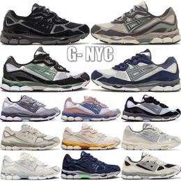 Top Gel NYC Marathon Running Shoes 2024 Designer Oatmeal Concrete Navy Steel Obsidian Grey Cream White Black Ivy Outdoor Trail Sneakers Size 36-45 46