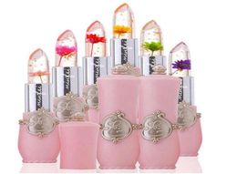 Moisturiser Longlasting Jelly Flower Lipstick Makeup Temperature Changed Colourful Lip Balm Pink Pintalabios Transparent lip gloss1326557