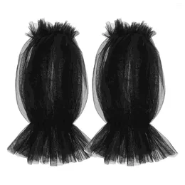 Hair Clips Wedding Gloves Women Lace Long Sleeve Dress Vintage Black Opera Sleeves Mesh Yarn Elegant Women's