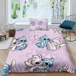 Bedding Sets Stitch Duvet Cover 2/3 Pieces 3D Print Stitch's Comforter For Boys Girls Soft Microfiber Hidden Zipper Closure