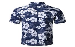 Mens Summer Beach Hawaiian Shirt Brand Short Sleeve Plus Size Floral Shirts Men Casual Holiday Vacation Clothing Camisas9798421