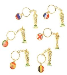 Keychains Fashion World Cup Football Souvenir Keychain Ball Game Gift Creative Key Ring For Father Man Women Fans Party Gifts1464638