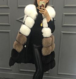 LANMREM Women039s Vest Oversize Patchwork faux Fur Sleeveless Hit Color Thick Cardigan waistoats Female Winter Fashion YJ997 202013881