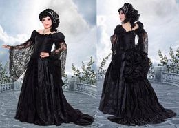 Dark Roses Bustle ball Gown prom dresses Couture Dark Fantasy medieval renaissance victorian fusion gothic evening masquerade cors7094550