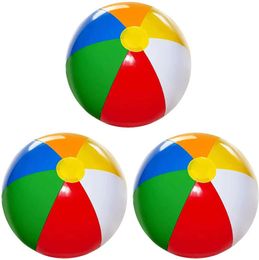 Sand Play Water Fun 30cm inflatable beach ball Colourful swimming pool party water game balloon beach sports shower ball childrens fun toy Q240517