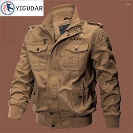 Men's Jackets 2024 Military Jacket Men Spring Autumn Cotton Pilot Coat Army Bomber Cargo Flight Male Y2k Tops