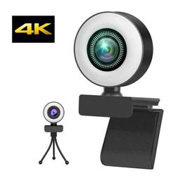 Webcams Full HD 4K network camera 2K network camera with autofocus with fill light and microphone suitable for PC laptop 1080P network camera for online learning and m