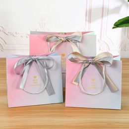 Gift Wrap Bag Gradient Color Handbag Clothes Wig Jewelry Packing Baby Shower Valentines Christmas Wedding Birthday Party Gifts Bags