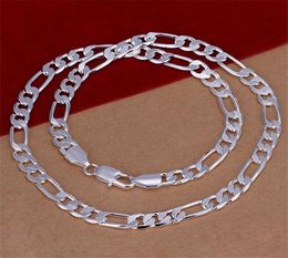 8MM flat horse whip necklace sterling silver plated necklace STSN018fashion 925 silver Chains necklace factory christmas gi6140254