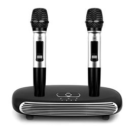 K8 new USB sound card computer microphone Home mini Bluetooth wireless microphone TV mobile phone karaoke machine set with Dual Microphone for Smart C7Y6
