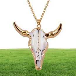Designer Necklace Luxury Jewelry Vintage Bull Skull Men039S Pendant Wrapped Gem Buffalo Cattle American Western National Style 2068486