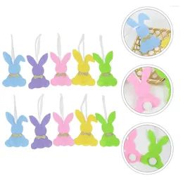 Decorative Figurines 10 Pcs Easter Ornaments Pendant Party Shape Decor Decoration Decorate Layout Felt