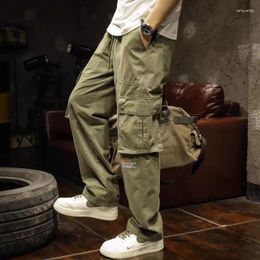 Men's Pants American Heavy High-end Cotton Overalls Spring And Autumn Ins Trend Large Size Loose Straight Leg Sports Casual
