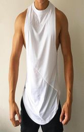 NEW Bodybuilding Sporty Tank Tops Men Gyms Fitness Workout Sleeveless Shirt Male Stringer Singlet Summer Casual Loose Undershirt2251628
