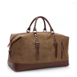 Duffel Bags Original Canvas Leather Men Travel Carry On Luggage Bag Handbag Tote Large Weekend Drop