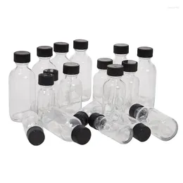 Water Bottles 6pcs Small Clear Glass With Lids For Liquids Tiny Short Jars Caps Mini Juice Potion Ginger Ss