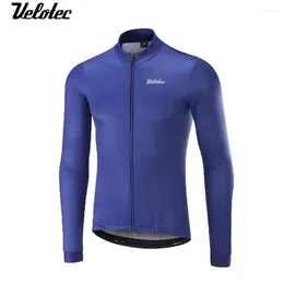 Racing Sets Velotec Cycling Jersey Set Men Long Sleeve Breathable Clothing Bib Pants MTB Maillot Ropa Ciclismo Bicycle Outdoor Sportswear