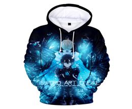 3D Print Sword Art Online SAO Kirito Kirigaya Kazuto Cosplay Costumes Long Sleeve Pullover Hooded Jacket Men Hoodies Sweatshirts5746562