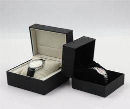 Watch Box Black PU Leather Jewellery Storage Box with Pillow Single Slot Watch Gift Box for Men and Women7535574